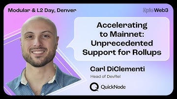 Accelerating to Mainnet by Carl DiClementi, Quicknode | Modular & L2 Day, Denver