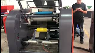 See the latest fully automatic rewinder rewind the PVC film