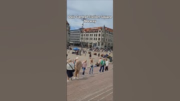 Oslo Central Station Square, Norway 🇳🇴 #travel #europe #norway #shorts #shortvideo