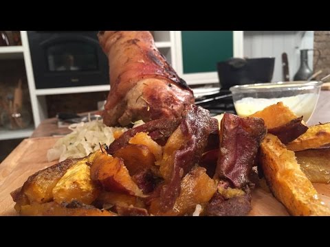 გურმანია - ღორის კანჭი / შემწვარი მჟავე კიტრი / ქლიავის ნამცხვარი