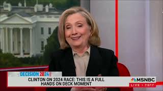 Hillary Clinton Morning Joe shares George W Bush telling that was some weird shit story