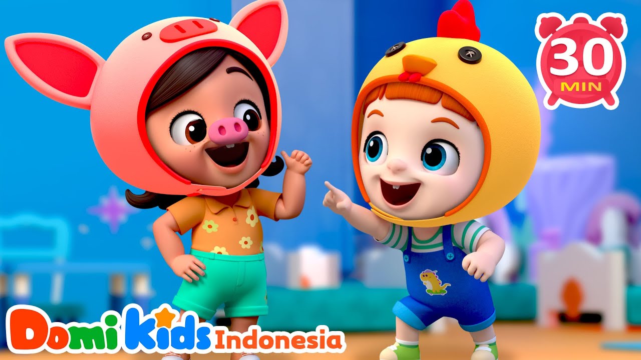 🐮 Peternakan Old MacDonald E-I-E-I-O! | Domi Kids Kumpulan Lagu Pesta Anak-anak