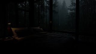 Rainy Night - Deep Sleep Solution for Insomnia with Dark Bedroom Ambiance