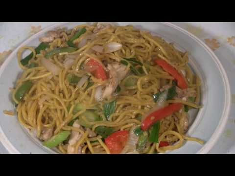 Cantonese Noodle Stir Fry (Fast Chinese Cooking) Chicken Chow Mein Wok Stir Fry