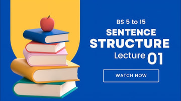 Sentence Structure  |   Lecture 01 |  By Sir Muzafar Kolachi