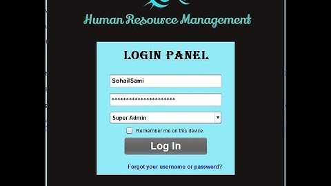 Part-1: Login Panel; Java Swing Project: Human Resource Management System
