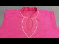 New Collar wala Neck Design/raund collar neck design/collar with piping  @Alvi Sisters