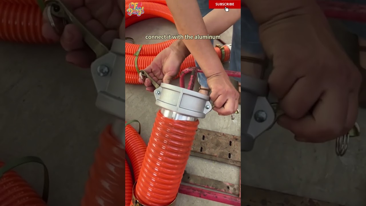 Burn the nozzle of the sewage suction pipe and connect it with the aluminum alloy quick connector