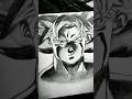 DRAWING TRANSFORMATION  GOKU  ANIME DRAWING #youtubeshorts #shorts  #animeedit #animedrawing
