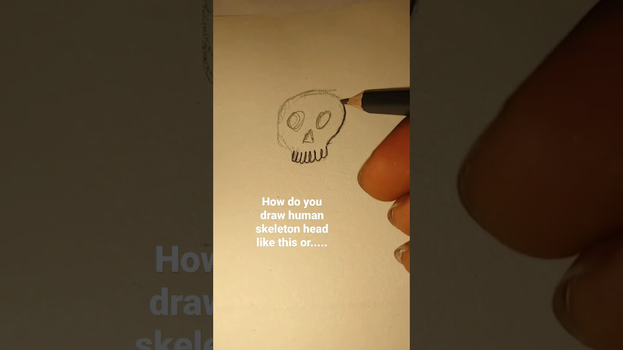 drawing Human skeleton head 🤯 The result is crazy