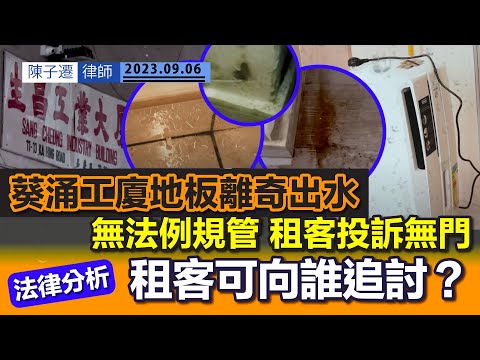 葵涌工廈地板離奇滲水 租客財物被浸到生銹｜阿波羅雪糕凍倉引起「反潮」作用 樓上地板長期滲冷凝水｜阿波羅拒與租客商討 聲稱已維修 問題仍未解決｜法律分析：租客可向誰追討？｜陳子遷律師 TC Chan