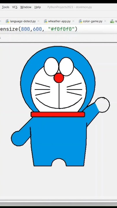 Doraemon drawing using Python Turtle #python #shorts - YouTube