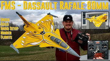 FMS - Dassault Rafale 80mm - Unbox, Build, Radio Setup, & Maiden Flights