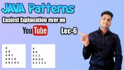 Alphabet pattern programs in java | Character pattern programs in java