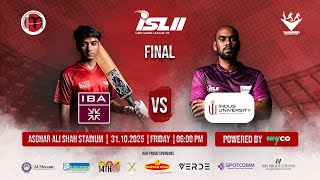 Indus vs IBA | IoBM Super League 2025 | Live Cricket Match | Final | Watch Now on myco screenshot 2