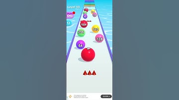 TEST BALL RUN 2048  LEVEL 33  - Gameplay Walkthrough (iOS,Android Gameplay) BALL RUN relaxing games