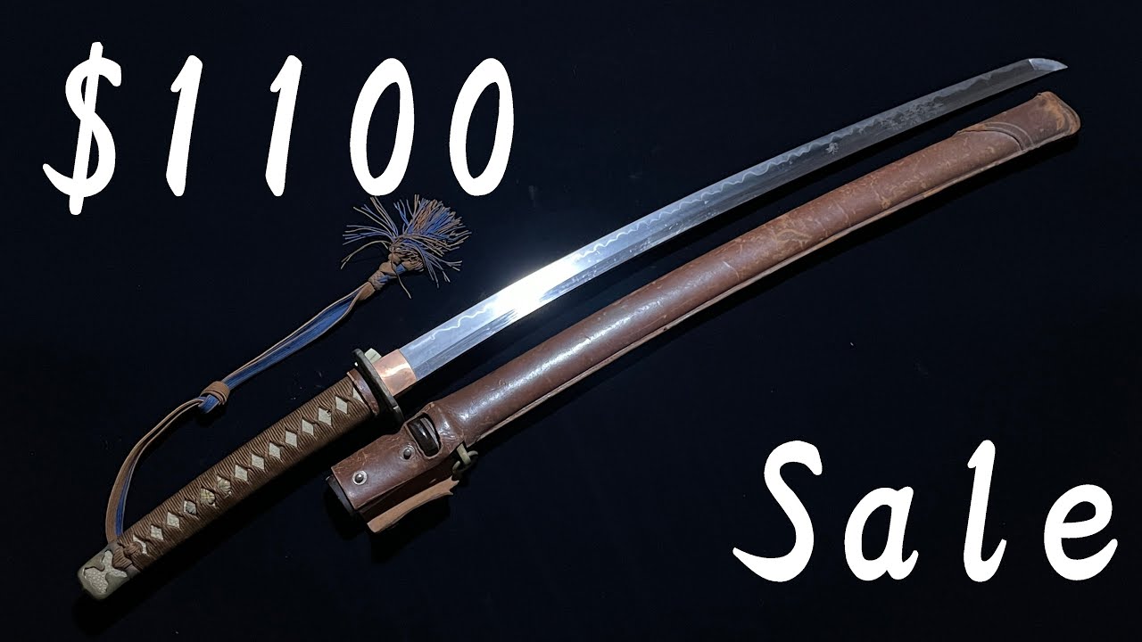 GUNTO With Tassel Sturdy blade, WW2 Original Japanese Army Officer Sword WWII