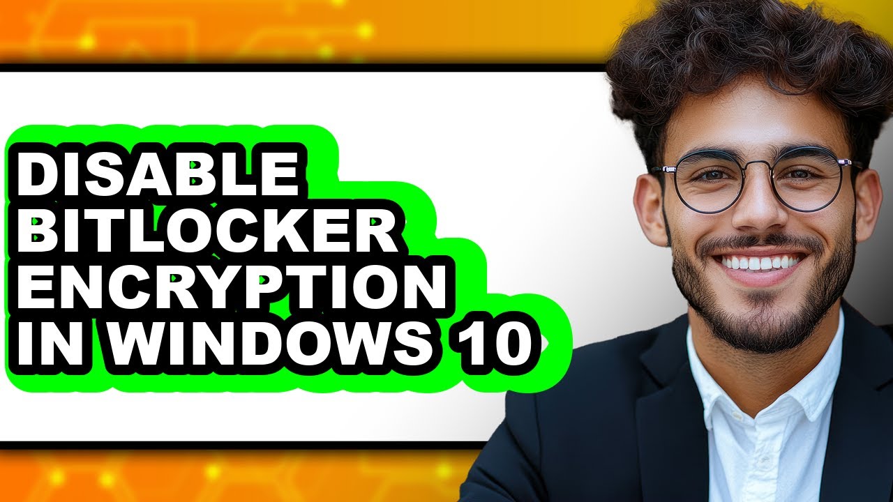 How to Disable Bitlocker Encryption in Windows 10 - Easy Guide - YouTube