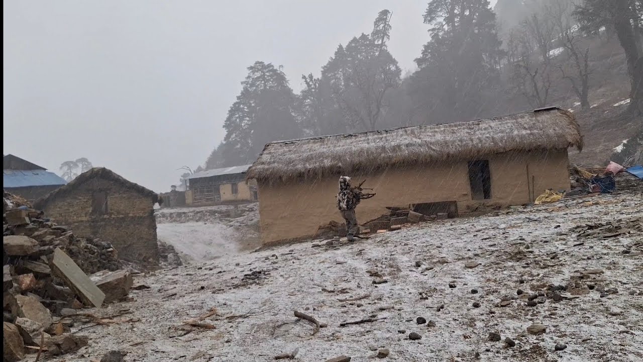 This Is Nepali Himalayan Surving Life During Snowfull || Village Documentry Video | Rel Village life