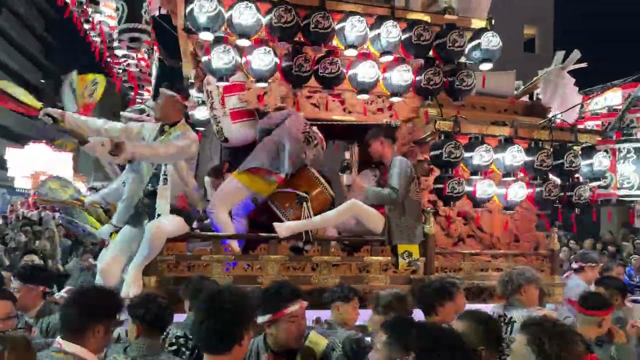 【4K高画質】令和七年度　新堂だんじり祭り　喜志駅前