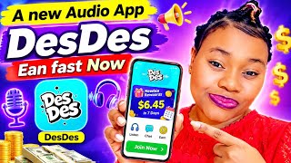 DesDes ऑडियो ऐप: 7 दिनों में $6.45 कैसे कमाएं! 😱💰 (फुल गाइड ट्यूटोरियल) screenshot 2