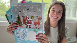 140PC Christmas Window Clings Santa Reindeer Snowflakes Easy Holiday Decor
