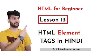 Lesson-13 | Html Elements in Hindi | Html Main Elements Kya hote hai | Tutorial In Hindi........