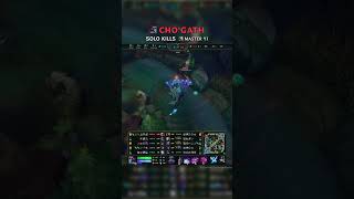 Cho'Gath SOLO KILLS Master Yi | EUW Master Patch 26.19 #shorts