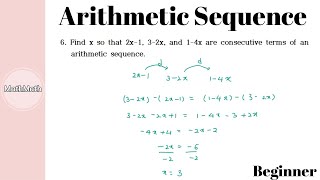 Sequences - HOW TO: Arithmetic Sequence (Beginner Level)