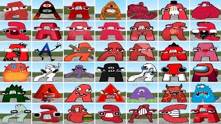 ALL VERSION OF LETTER A ALPHABET LORE FAMILY in Garry's Mod