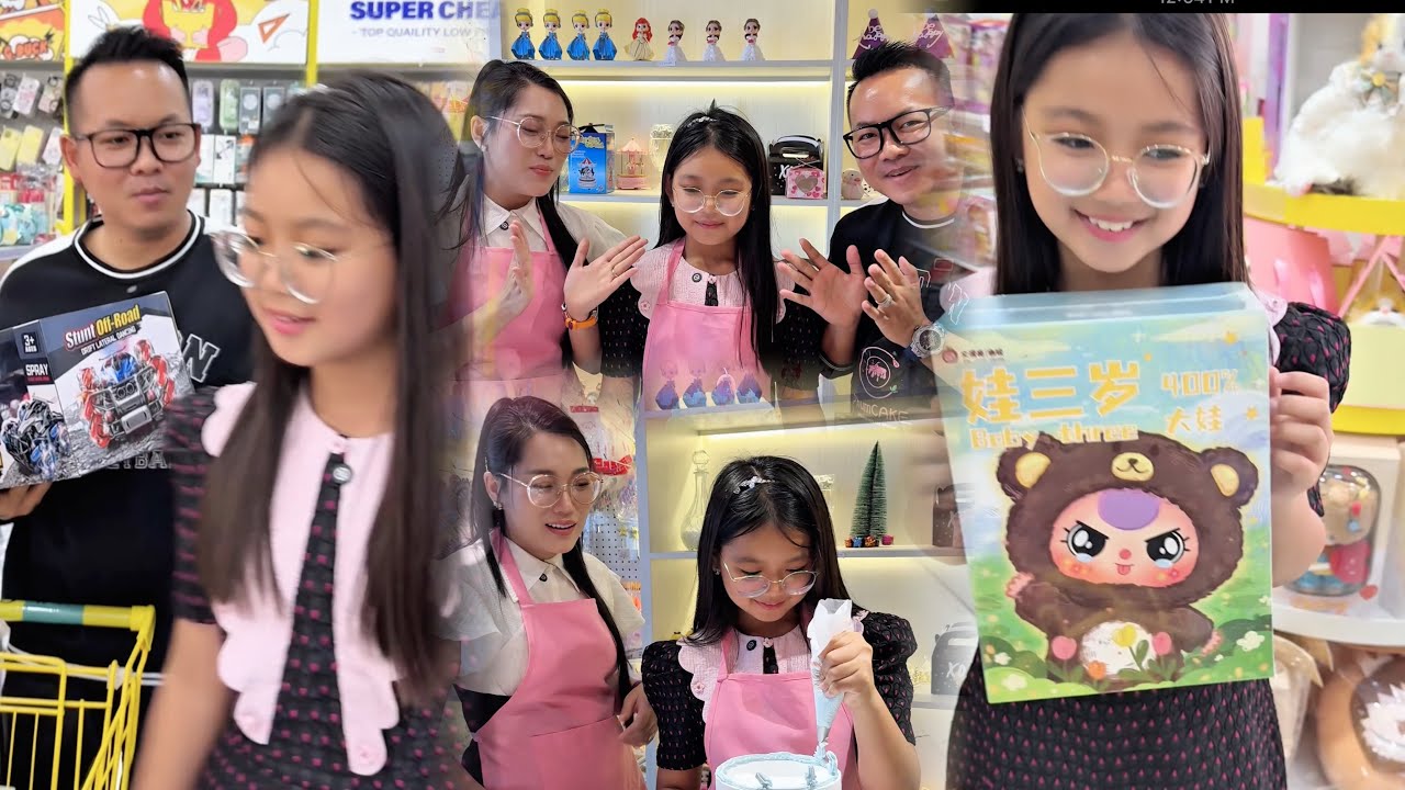 អ៊ែលលីសទិញកាដូ9មុខ​ និងធ្វេីនំខេកខ្លួនឯង