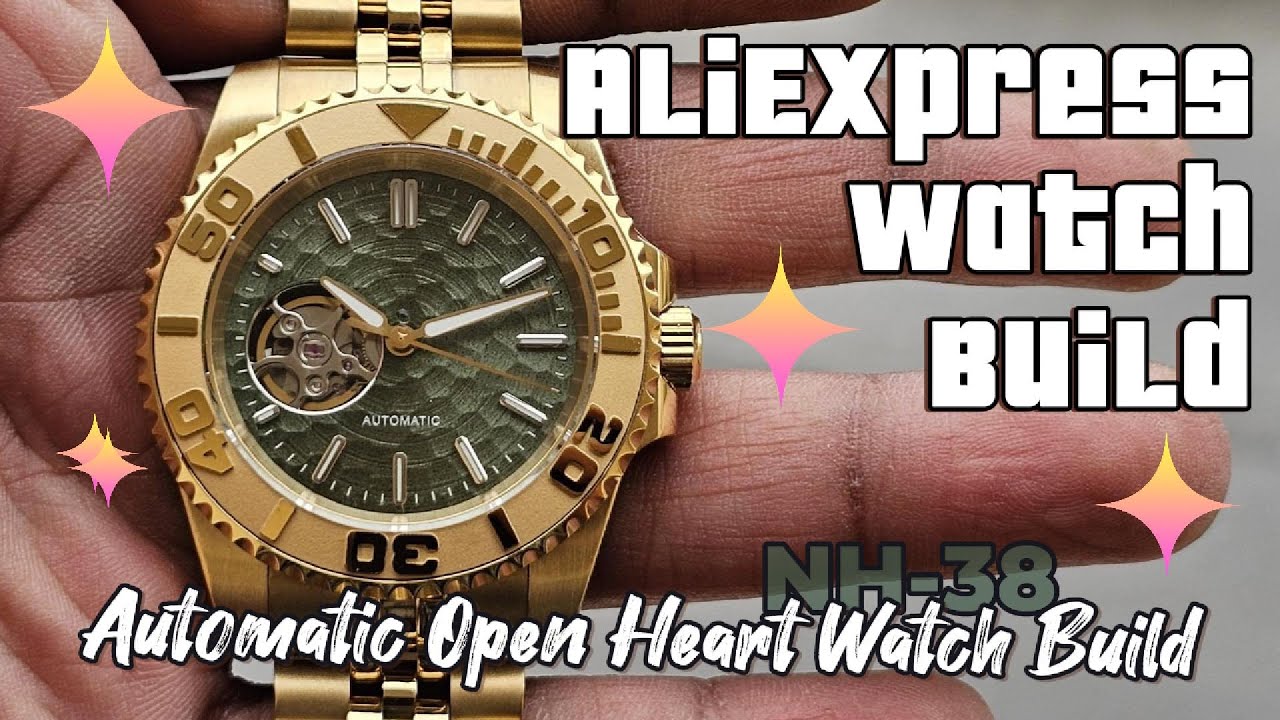 Я собрал свои первые автоматические часы с открытым механизмом, используя детали с AliExpress.