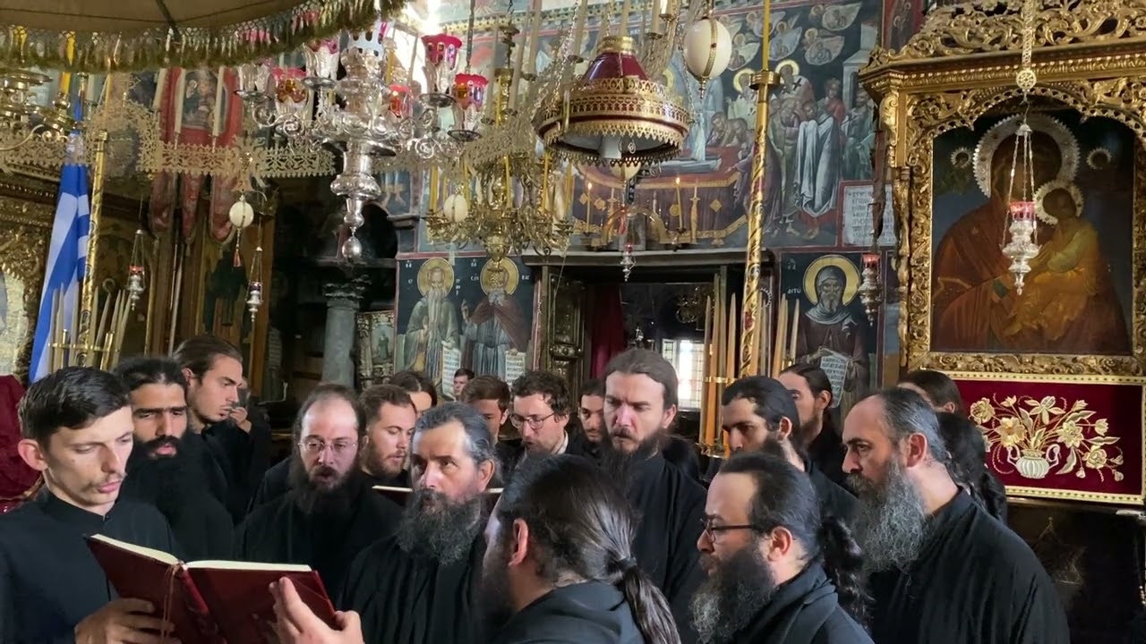 Άξιον εστίν, Ήχος πλ. δ' χρωματικός. Ψάλλει ο Γέρων Δαμασκηνός Νεοσκητιώτης και οι Αγιαννανίτες.