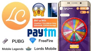 LUCKCHANCE - PLAY SPIN,GAME CREDITS,PAYTM CASH,PUBG UC CASH,FREEFIRE DIAMONDS,BID AND WIN SMARTPHONE screenshot 5