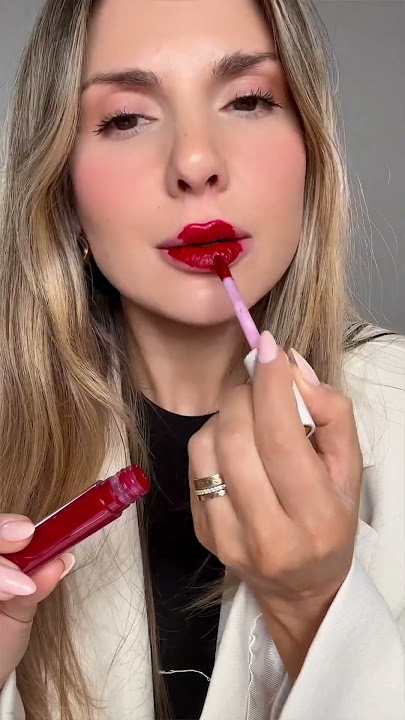 The craziest RED lipstick! | ALI ANDREEA #shorts