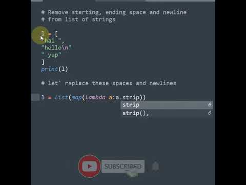 How to remove newline or space character from a list in Python - YouTube