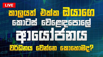 කොටස් වෙලදපොලේ ඔබේ ආයෝජනයක් වර්දනය වෙන්නේ කොහොමද? | How does your investment grow in the sharemarket