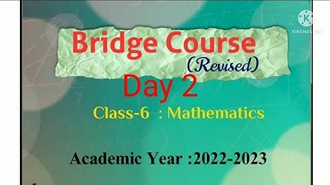 Class 6 | Bridge course | Day 2 | Subject Maths  | सेतू  अभ्यासक्रम इयत्ता सहावी  | दिवस  दुसरा