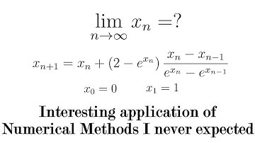 Interesting application of Numerical Methods I never expected