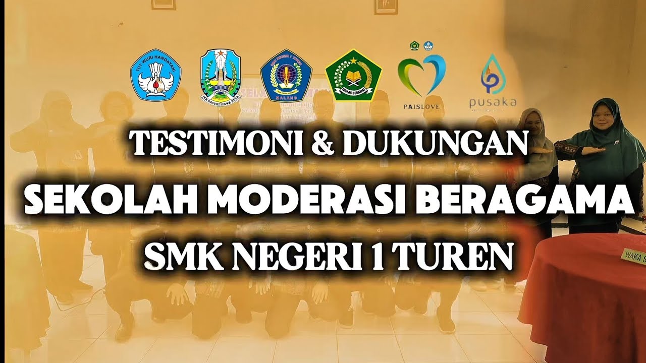 TESTIMONI DAN DUKUNGAN SEKOLAH MODERASI BERAGAMASMK NEGERI 1 TUREN