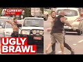 Ugly brawl stops traffic outside Melbourne school | A Current Affair