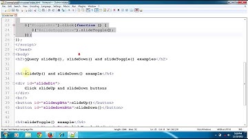 slideUp slideDown slideToggle a Div on Button Click using jQuery