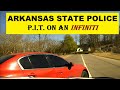 ARKANSAS STATE POLICE PIT on an INFINITI - driver runs & leaves his girl with the #6 Wendy's combo