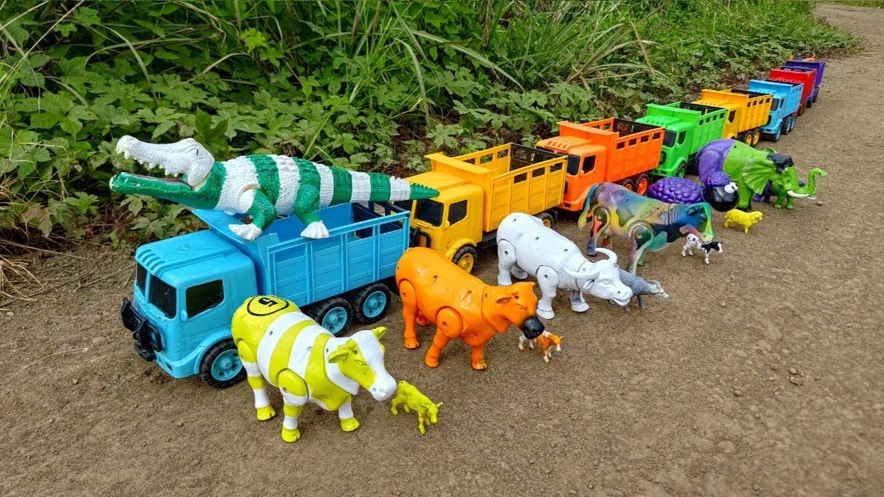 Wadidaw ‼️ Angkut Sapi Lucu Warna Warni Kambing Gajah Buaya Kerbau Buaya Bebek Angsa Kucing Elang