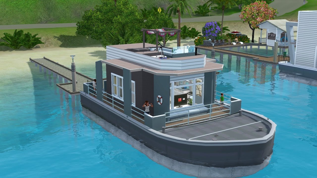 The Sims 3 House Boat Building - SS Titanic | Speed build - YouTube