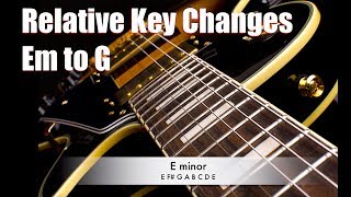 Relative Key Changes Backing Track Em -G