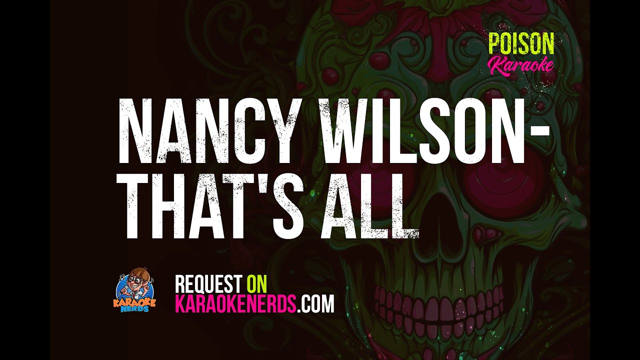 Karaoke: Nancy Wilson(中古品) Nancy Wilson - That's All [Karaoke version] - YouTube