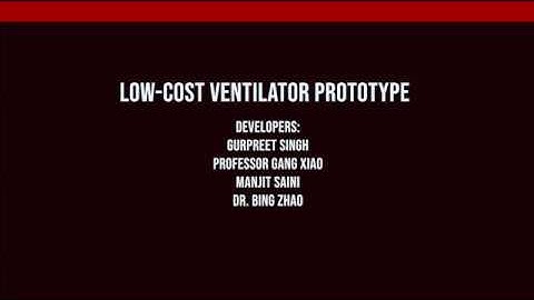 Low-Cost Ventilator Prototype