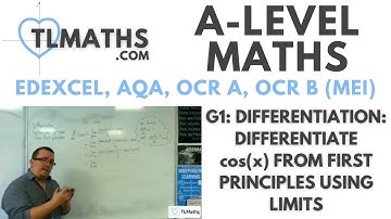 A-Level Maths G1-19 Differentiation: Differentiate cos(x) from First Principles using Limits