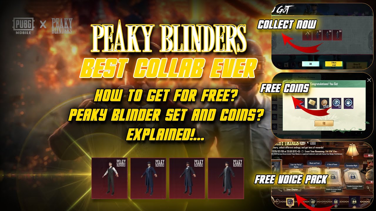 PUBG Mobile Peaky Blinders Lucky Spin | FREE Lucky Coins & Voice Pack! 